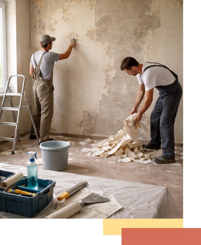 Снятие старых обоев в Луховицах быстро и качественно