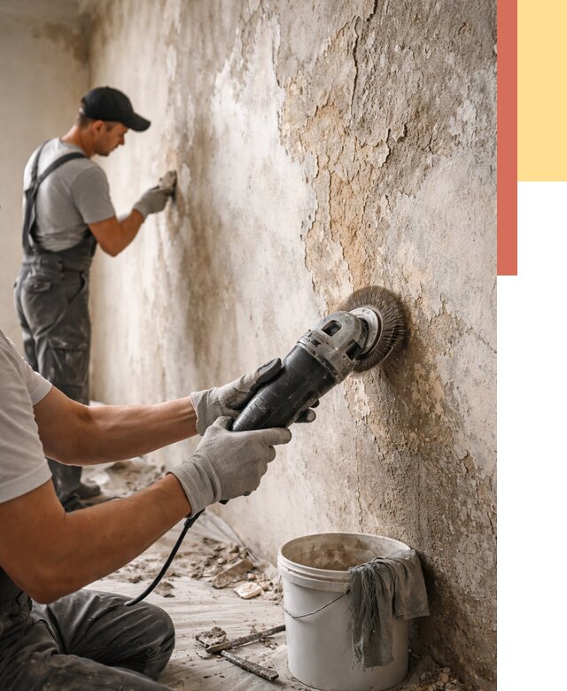 Снятие и удаление краски со стен в Луховицах от 2172 руб. — ОТДЕЛОЧНИК-Лхв