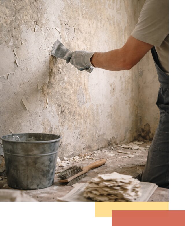 Удаление старой краски со стен в Луховицах качественно и быстро