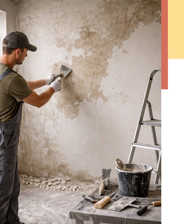 Снятие старой шпаклевки в Луховицах от 1914 руб. — быстро и недорого | ОТДЕЛОЧНИК-Лхв