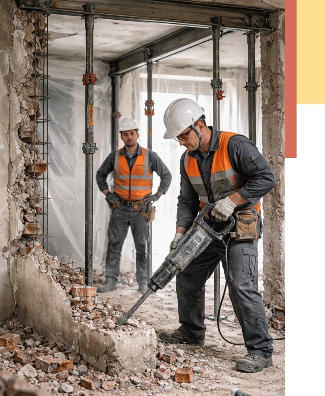 Снос несущих стен в Луховицах от 10604 руб. — демонтаж несущей стены под ключ | ОТДЕЛОЧНИК-Лхв