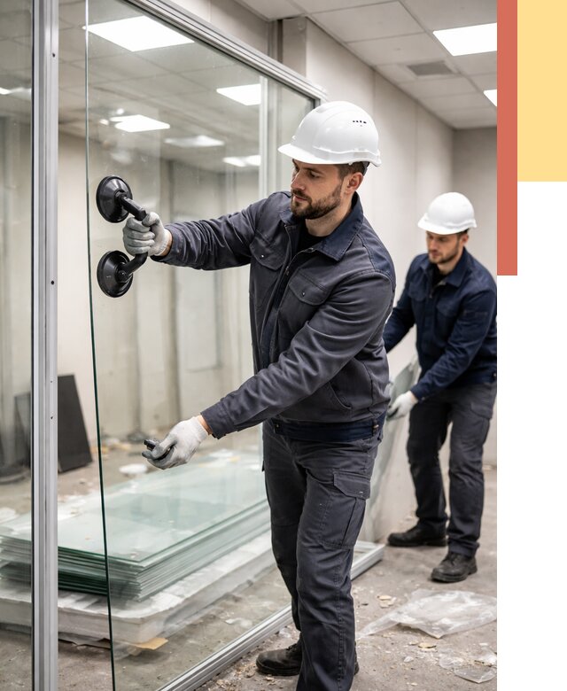 Демонтаж стеклянных перегородок в Луховицах от 3310 руб. — быстро и недорого | ОТДЕЛОЧНИК-Лхв