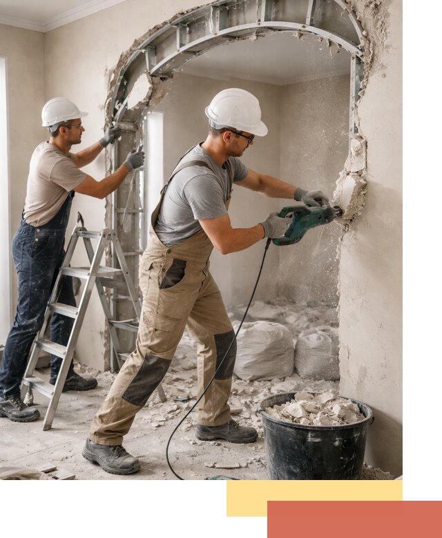 Демонтаж гипсокартонной арки в Луховицах быстро и аккуратно