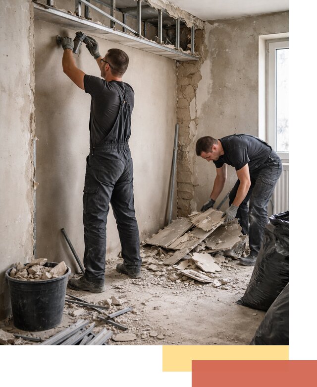 Демонтаж короба из гипсокартона в Луховицах быстро и аккуратно