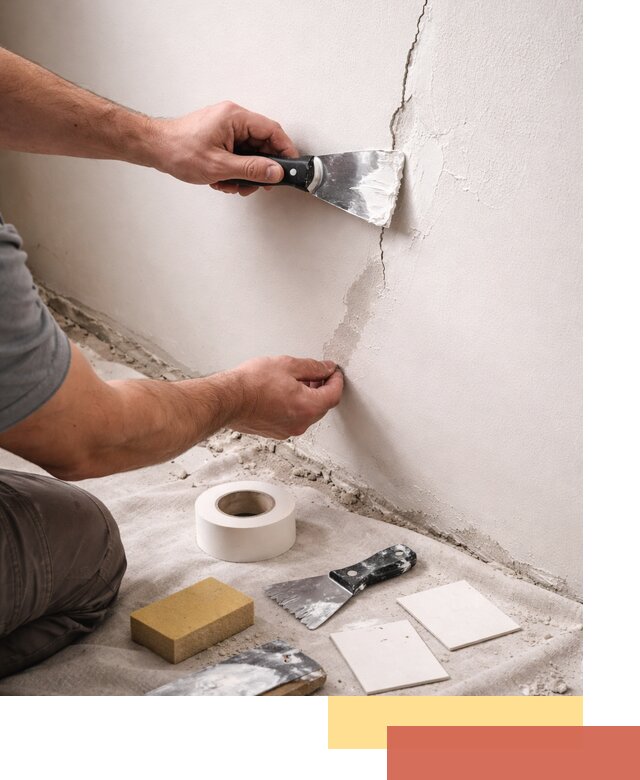 Заделка трещин и сколов в стенах и потолках в Луховицах