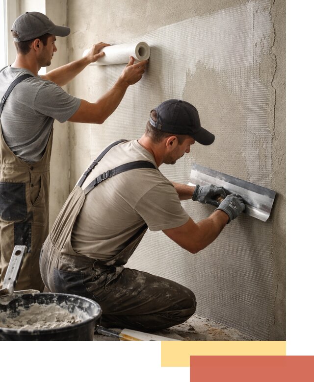 Армирование стен стеклосеткой в Луховицах для прочной отделки