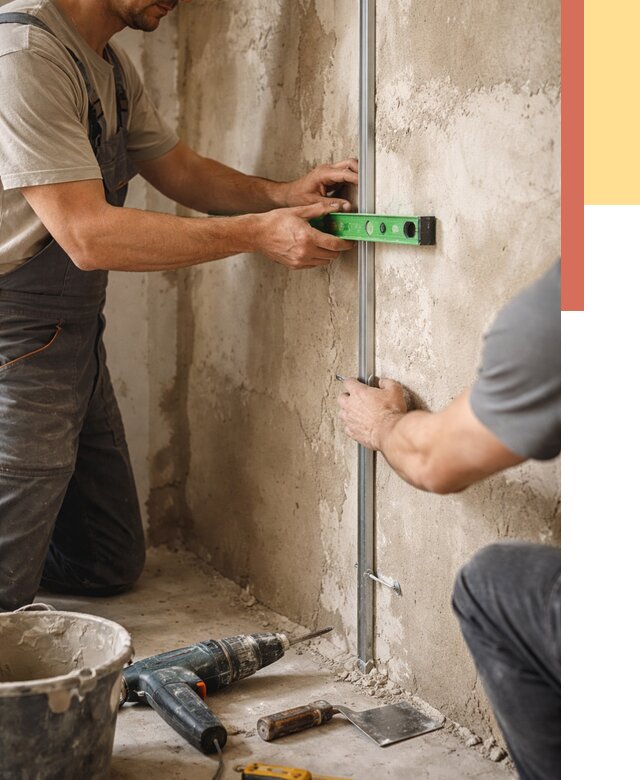 Установка штукатурных маяков в Луховицах от 7242 руб. — быстро и недорого | ОТДЕЛОЧНИК-Лхв