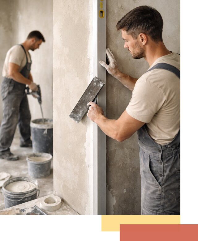 Выведение углов стен в Луховицах: монтаж и оштукатуривание