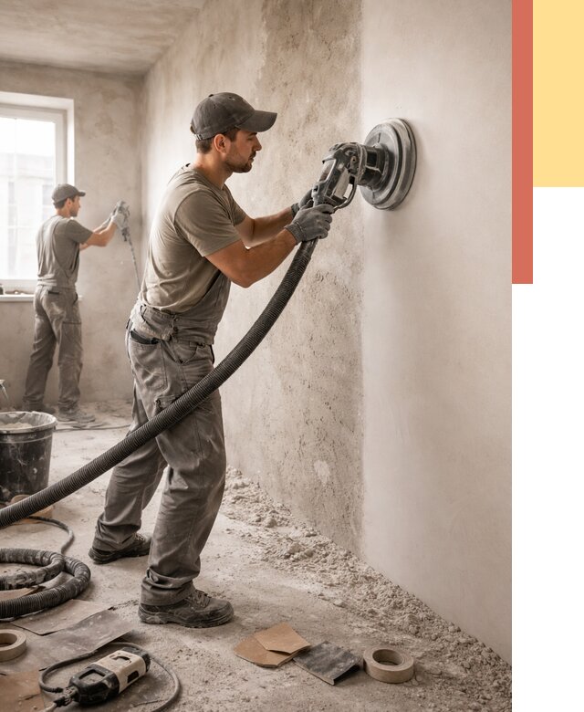 Шлифовка стен в Луховицах от 1241 руб/м2 — быстро и недорого | ОТДЕЛОЧНИК-Лхв