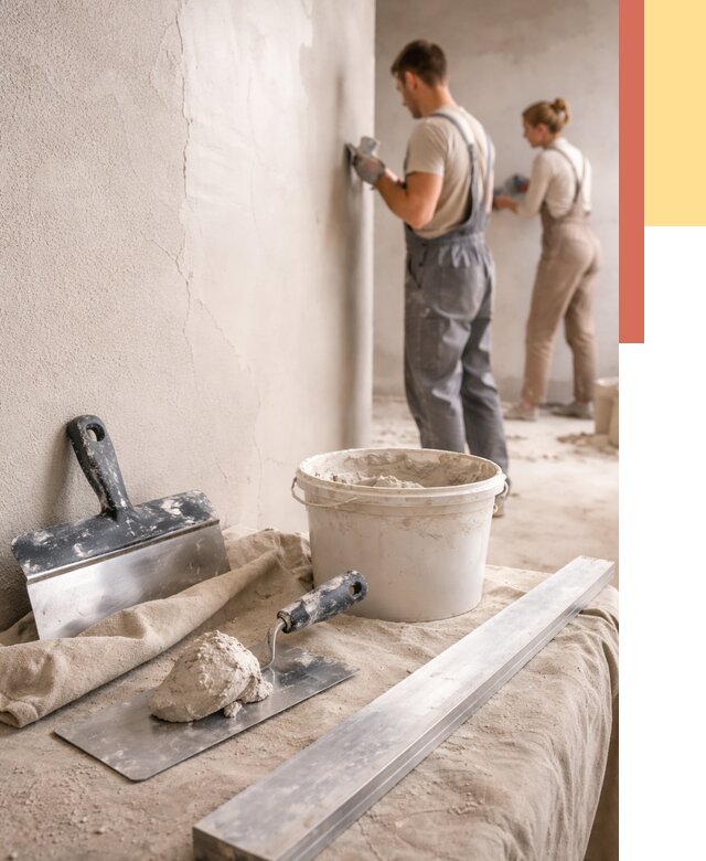 Штукатурка стен гипсовая в Луховицах от 4655 руб/м2 — быстро и недорого | ОТДЕЛОЧНИК-Лхв