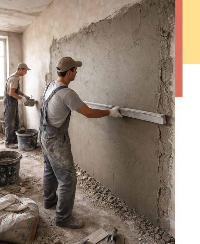 Цементная штукатурка стен в Луховицах от 4655 руб/м2 — быстро и недорого | ОТДЕЛОЧНИК-Лхв