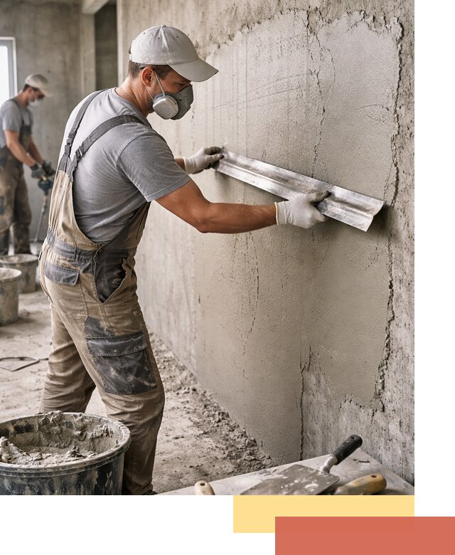 Штукатурка бетонных стен в Луховицах качественно и долговечно