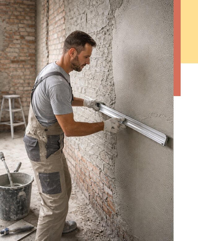 Штукатурка кирпичных стен в Луховицах от 4655 руб/м2 — быстро и недорого | ОТДЕЛОЧНИК-Лхв