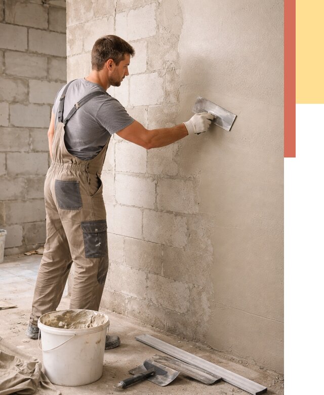 Штукатурка стен из газобетона в Луховицах от 2172 руб./м2 — быстро и недорого | ОТДЕЛОЧНИК-Лхв