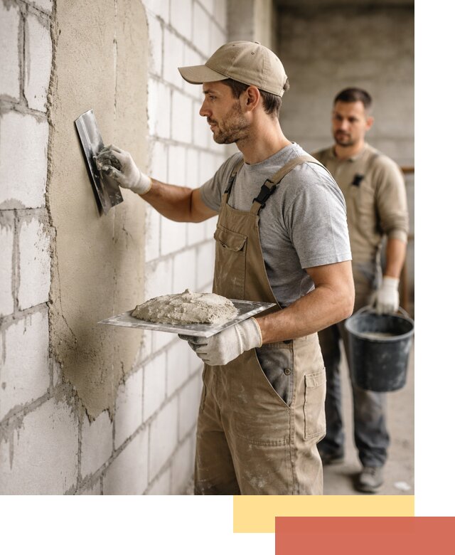 Штукатурка стен из газобетона в Луховицах под ключ