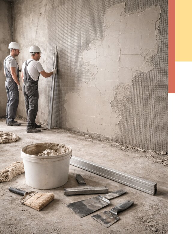 Штукатурка стен по сетке в Луховицах от 5690 руб./м2 — быстро и недорого | ОТДЕЛОЧНИК-Лхв