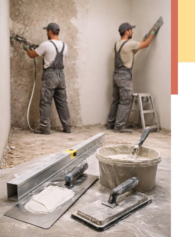 Штукатурка стен под обои в Луховицах от 4655 руб./м2 — выравнивание под обои | ОТДЕЛОЧНИК-Лхв