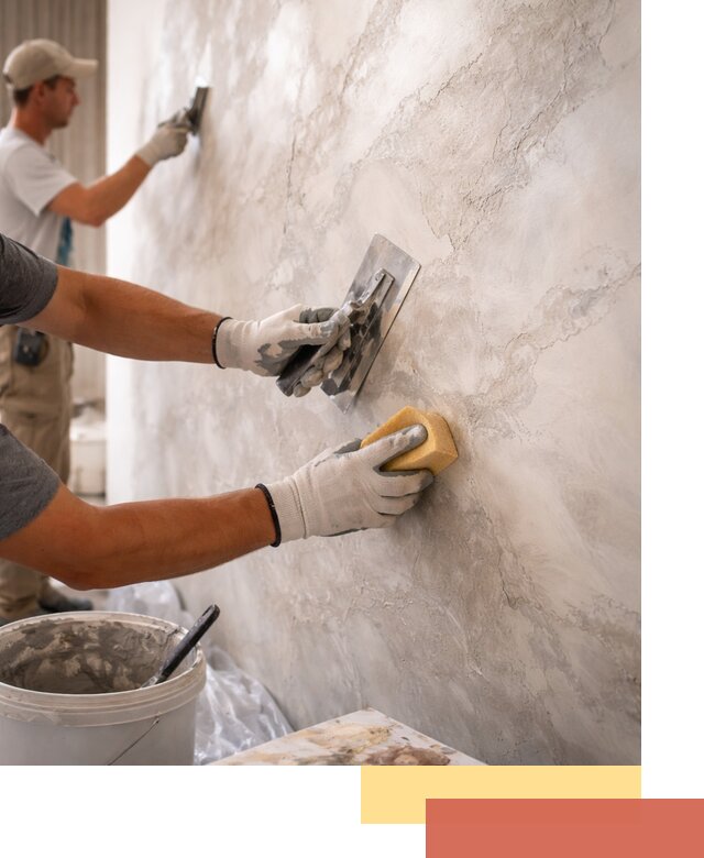 Декоративная штукатурка под мрамор в Луховицах для стен и потолков
