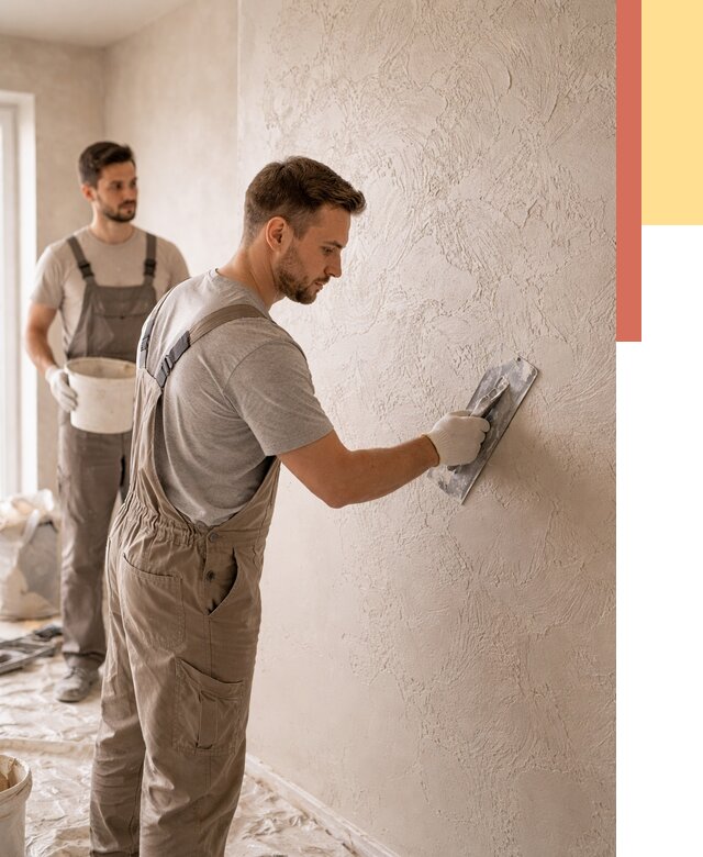 Фактурная штукатурка стен в Луховицах от 4345 руб./м² — заказать под ключ | ОТДЕЛОЧНИК-Лхв