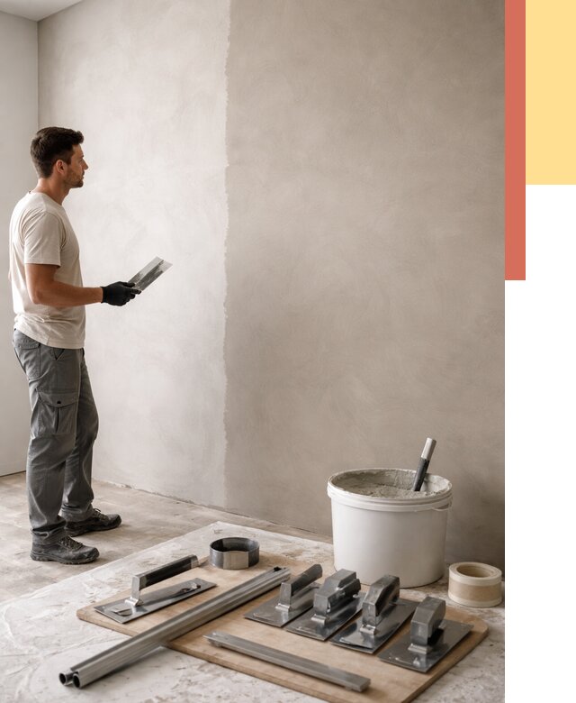 Нанесение микроцемента на стены в Луховицах от 3310 руб./м2 под ключ | ОТДЕЛОЧНИК-Лхв