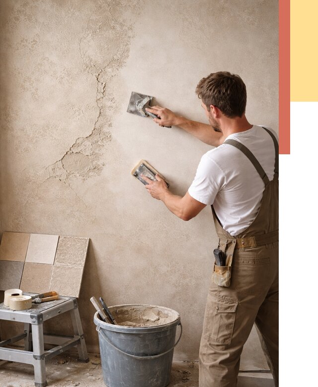 Ремонт декоративной штукатурки в Луховицах от 4655 руб. под ключ | ОТДЕЛОЧНИК-Лхв