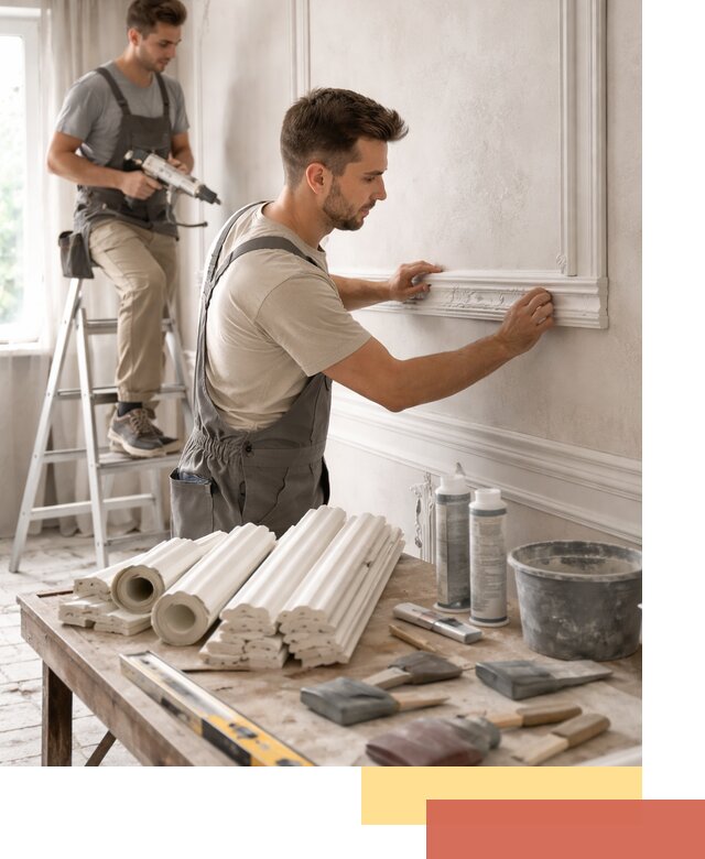 Монтаж лепнины на стены в Луховицах профессионально и качественно