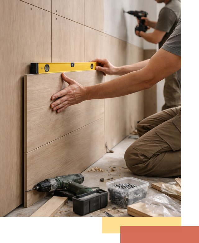 Профессиональный монтаж МДФ панелей на стены в Луховицах