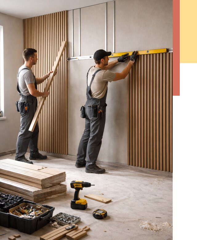 Монтаж реечных панелей на стены в Луховицах от 1241 руб. — быстро и недорого | ОТДЕЛОЧНИК-Лхв