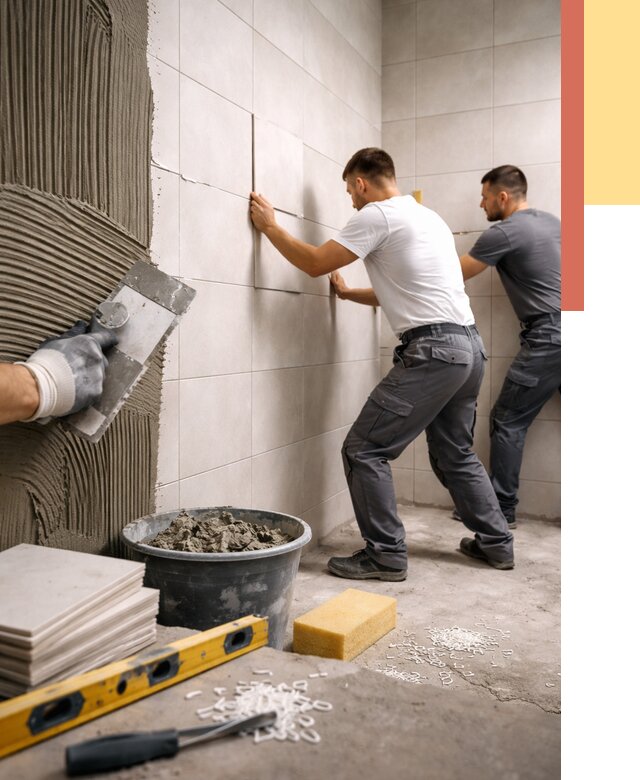 Укладка плитки на стены в Луховицах от 879 руб. — качественно и недорого | ОТДЕЛОЧНИК-Лхв