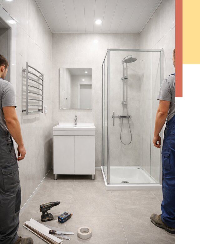 Отделка ванной комнаты панелями ПВХ в Луховицах от 4655 руб. за м2 | ОТДЕЛОЧНИК-Лхв