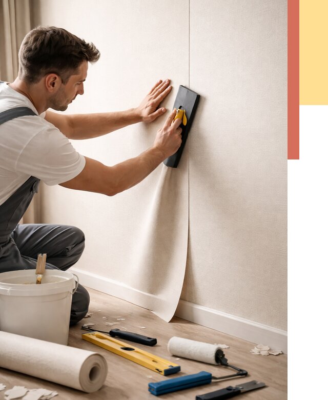 Поклейка виниловых обоев в Луховицах от 4655 руб. | Быстро и недорого — ОТДЕЛОЧНИК-Лхв