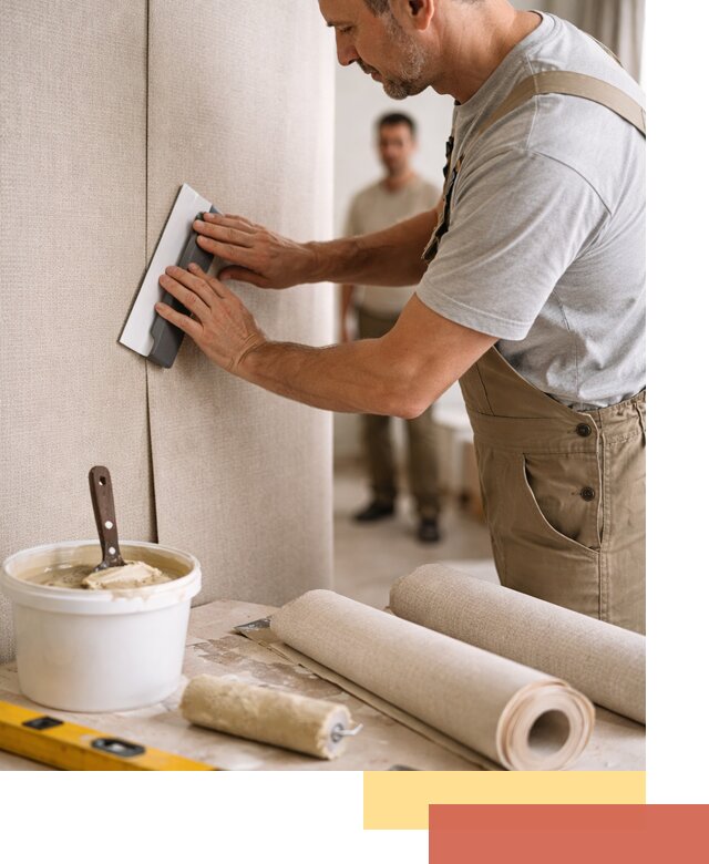 Поклейка текстильных обоев в Луховицах профессионально и аккуратно