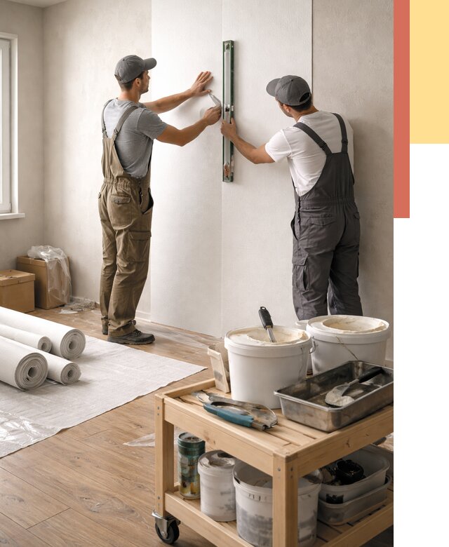 Поклейка стеклообоев в Луховицах от 6724 руб. за м2 — быстро и недорого | ОТДЕЛОЧНИК-Лхв