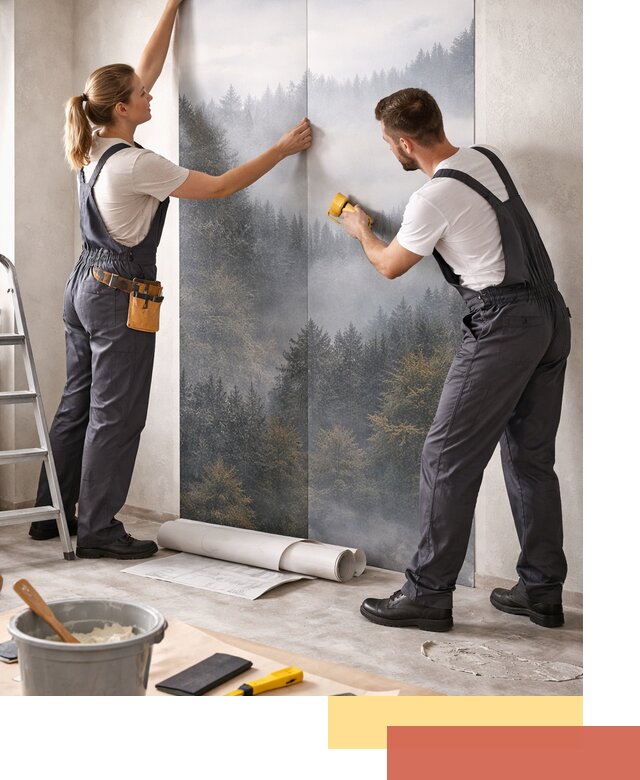 Поклейка фотообоев профессионально в Луховицах под ключ