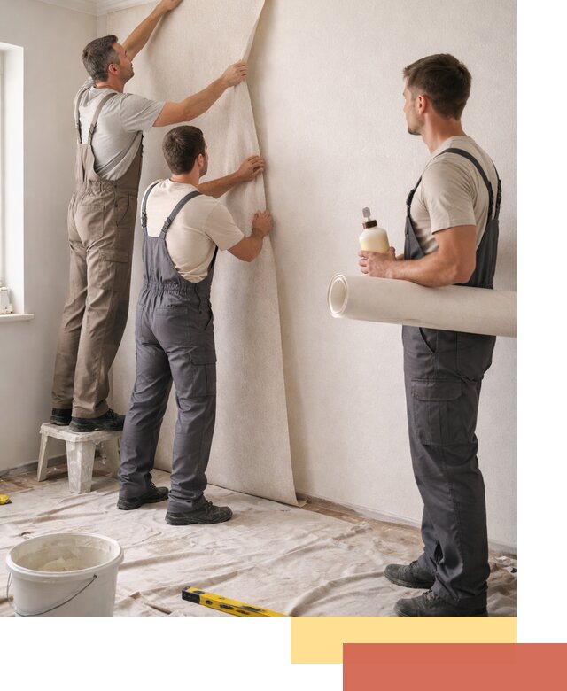 Оклейка стен обоями в Луховицах — качественно и профессионально