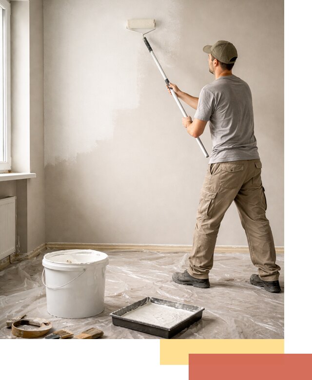 Покраска стен латексной краской в Луховицах качественно и быстро