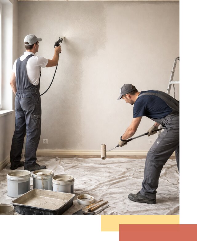 Покраска стен моющейся краской и защита поверхностей в Луховицах