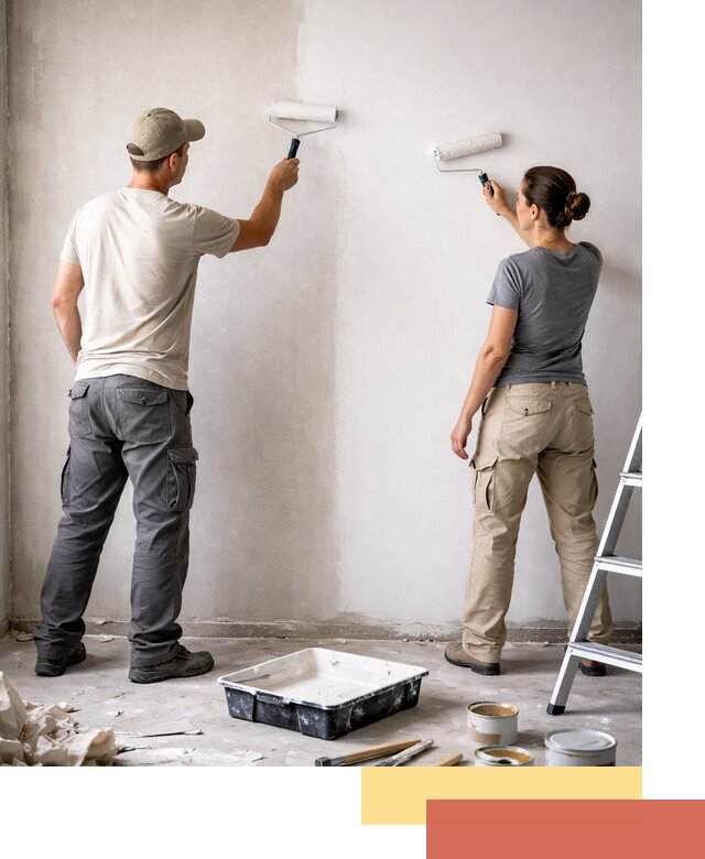 Окраска стен по стеклохолсту в Луховицах качественно и долговечно