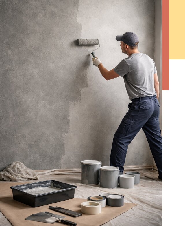 Покраска стен под бетон в Луховицах от 672 руб. за м2 — быстро и недорого | ОТДЕЛОЧНИК-Лхв