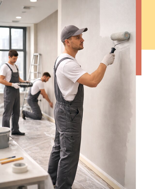 Покраска стен в офисе в Луховицах от 8793 руб. — быстро и недорого | ОТДЕЛОЧНИК-Лхв