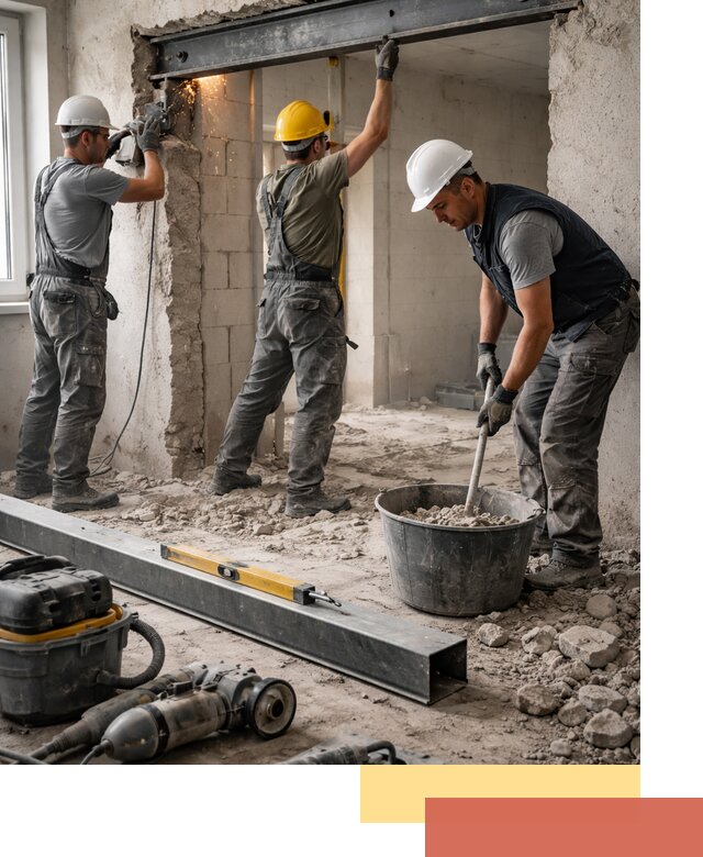 Создание проемов в стенах и несущих конструкциях в Луховицах