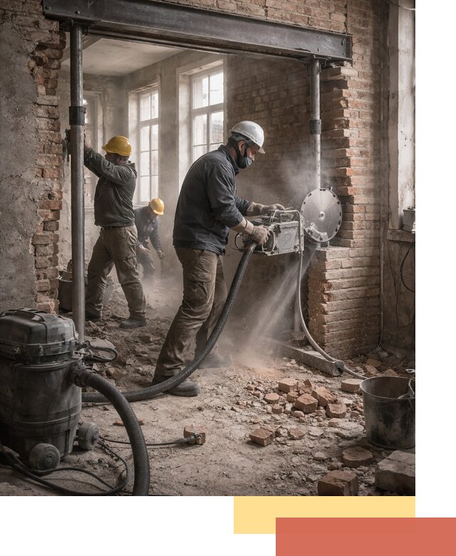 Прорезка проема в стене под дверной или оконный проем в Луховицах