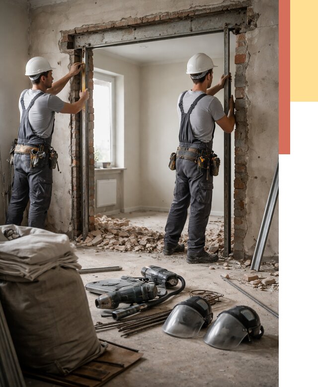 Расширение дверного проема в Луховицах от 12931 руб. под ключ | ОТДЕЛОЧНИК-Лхв