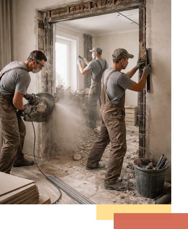 Расширение дверного проема под установку новой двери в Луховицах