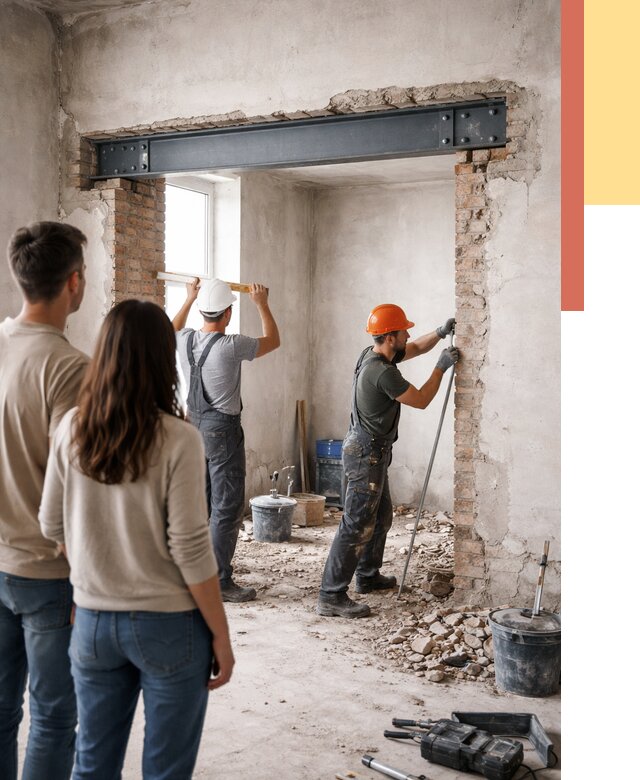 Усиление проема в стене в Луховицах от 9828 руб. — усиление дверного проема металлоконструкцией | ОТДЕЛОЧНИК-Лхв