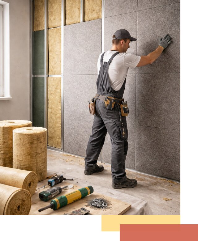 Профессиональная шумоизоляция стен в Луховицах для квартиры и офиса