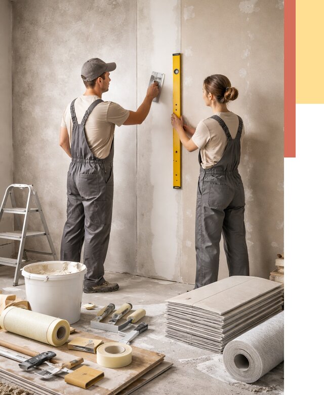 Отделка стен в Луховицах от 1552 руб/м² — недорого, быстро, под ключ | ОТДЕЛОЧНИК-Лхв