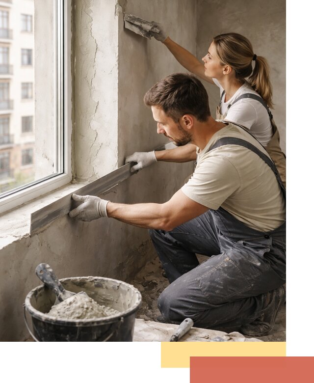 Штукатурка откосов дверей и окон профессионально в Луховицах