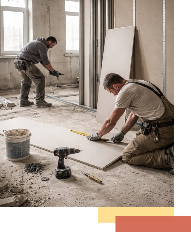 Кладка перегородок из ПГП под ключ в Луховицах