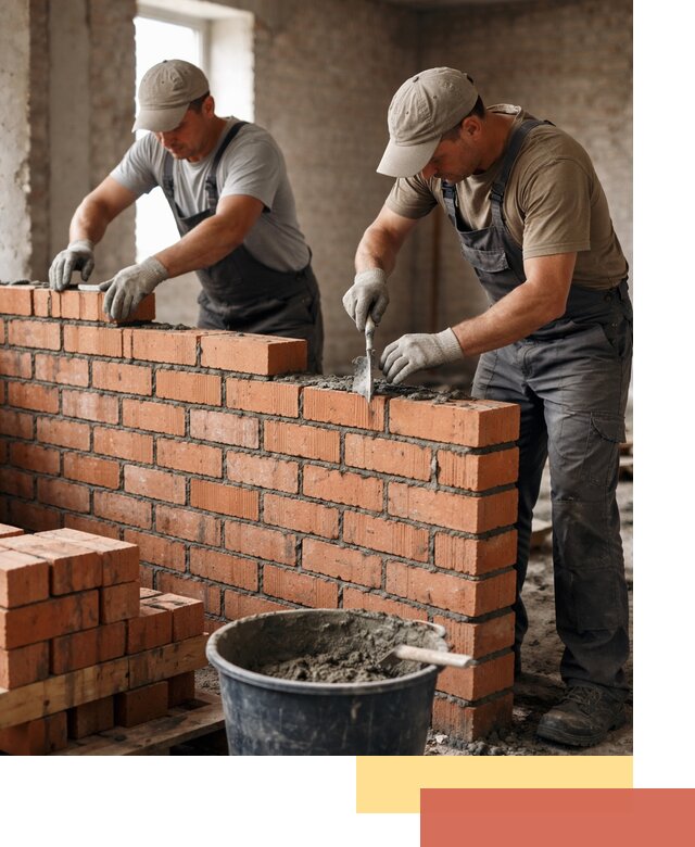 Кладка кирпичных перегородок под ключ в Луховицах